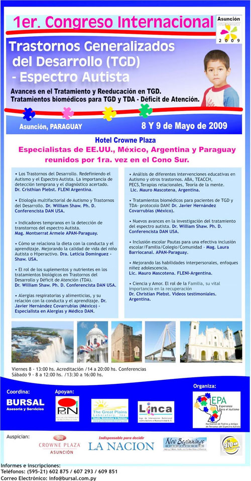 1er Congreso Internacional – Trastornos Generalizados del Desarrollo – Espectro Autista - Foto 1